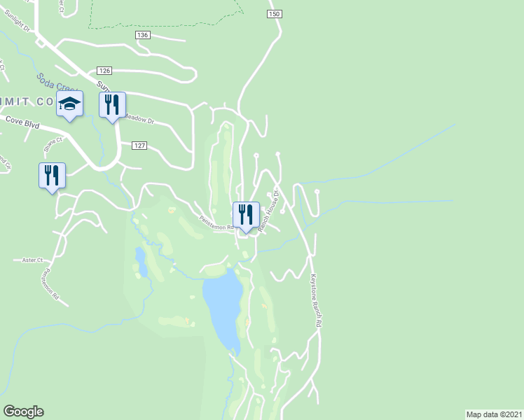 map of restaurants, bars, coffee shops, grocery stores, and more near 75 Sunflower Circle in Dillon