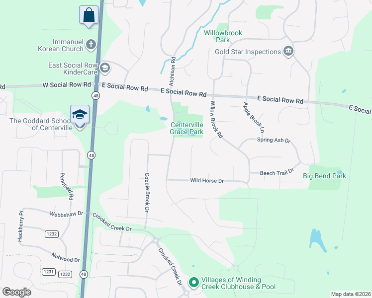 map of restaurants, bars, coffee shops, grocery stores, and more near 10957 Shallow Creek Court in Dayton