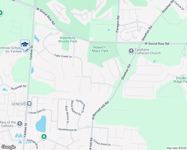 map of restaurants, bars, coffee shops, grocery stores, and more near 10842 Mariam Ln in Dayton