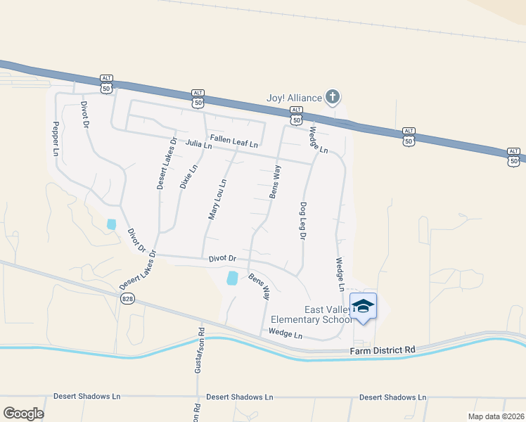 map of restaurants, bars, coffee shops, grocery stores, and more near 1706 Ralph Court in Fernley