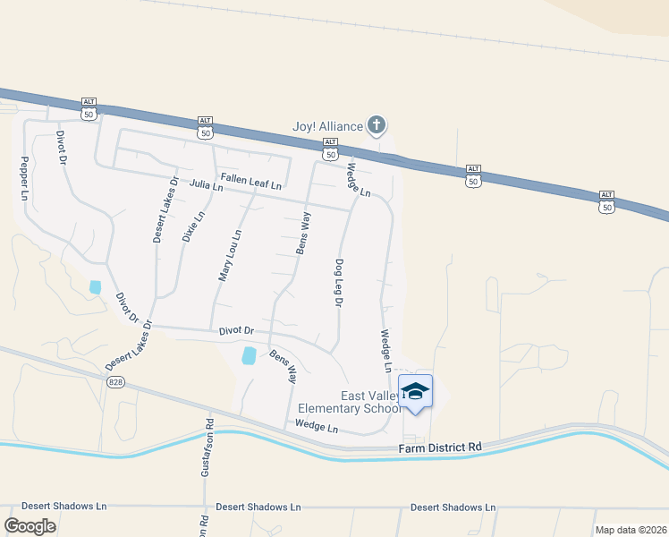 map of restaurants, bars, coffee shops, grocery stores, and more near 431 Dog Leg Drive in Fernley
