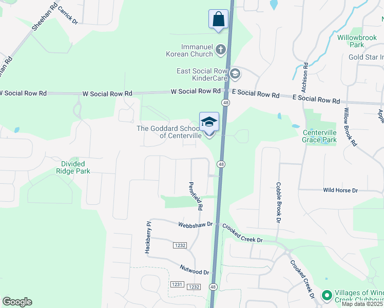 map of restaurants, bars, coffee shops, grocery stores, and more near 253 Summerford Place in Dayton