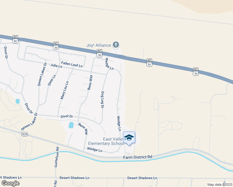 map of restaurants, bars, coffee shops, grocery stores, and more near 602 Wedge Lane in Fernley