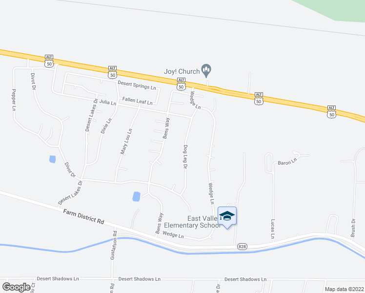 map of restaurants, bars, coffee shops, grocery stores, and more near 433 Dog Leg Drive in Fernley