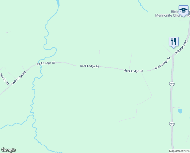 map of restaurants, bars, coffee shops, grocery stores, and more near 8692 Rock Lodge Road in Accident