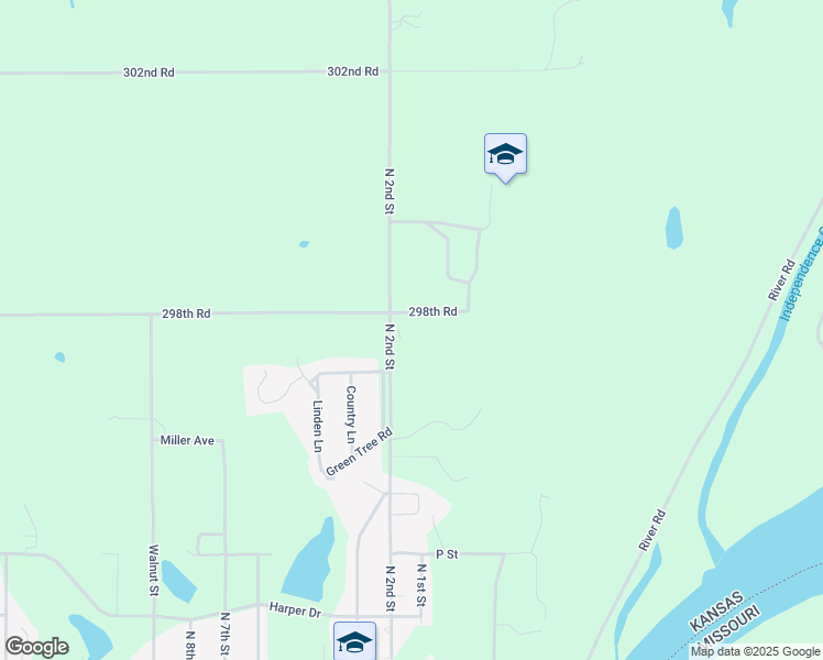 map of restaurants, bars, coffee shops, grocery stores, and more near North 2nd Street in Atchison