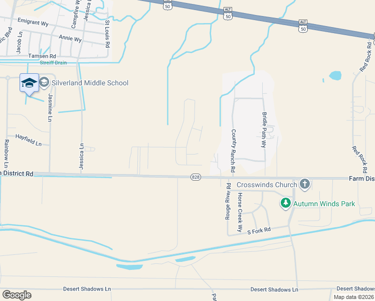 map of restaurants, bars, coffee shops, grocery stores, and more near 107 Country Ranch Road in Fernley