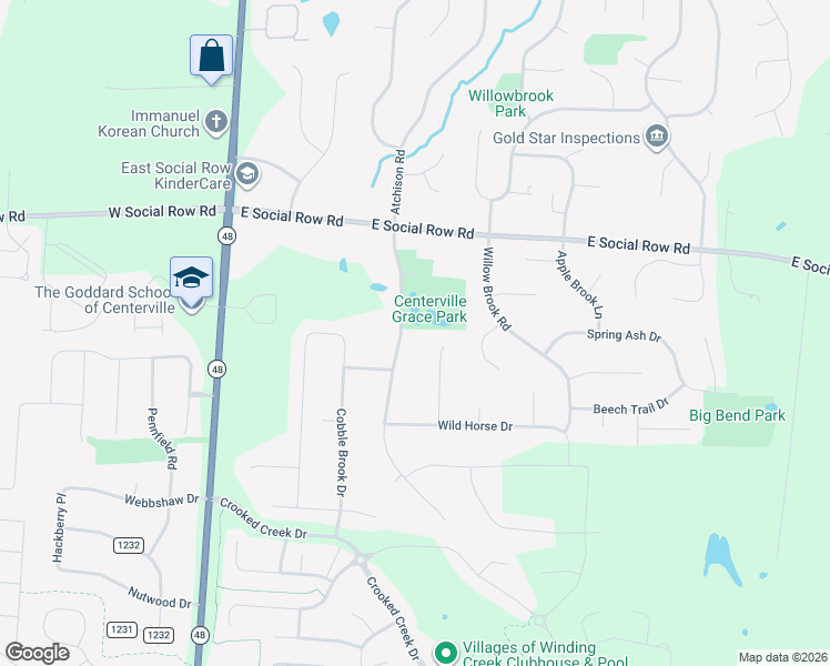 map of restaurants, bars, coffee shops, grocery stores, and more near 10957 Shallow Creek Court in Dayton