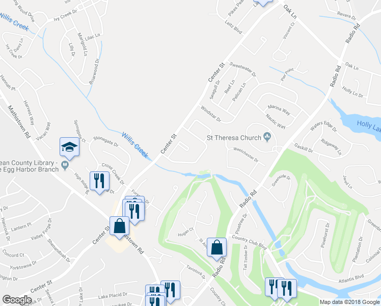 map of restaurants, bars, coffee shops, grocery stores, and more near 826 Pine Valley Court in Little Egg Harbor Township