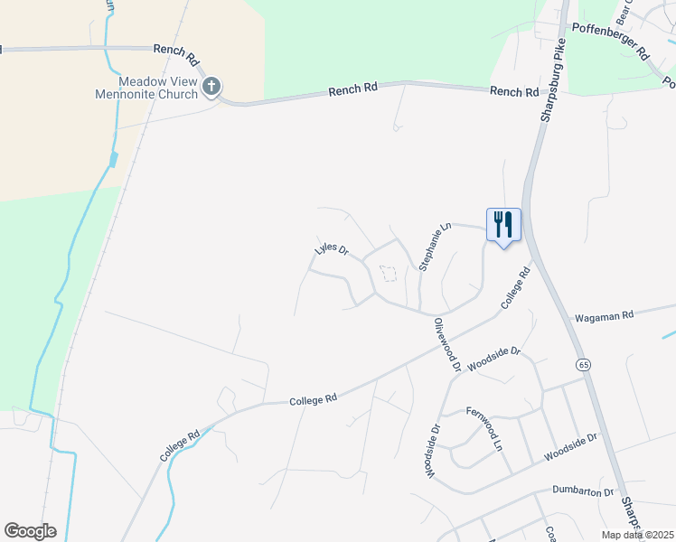 map of restaurants, bars, coffee shops, grocery stores, and more near 9925 Saint Roberts Drive in Hagerstown