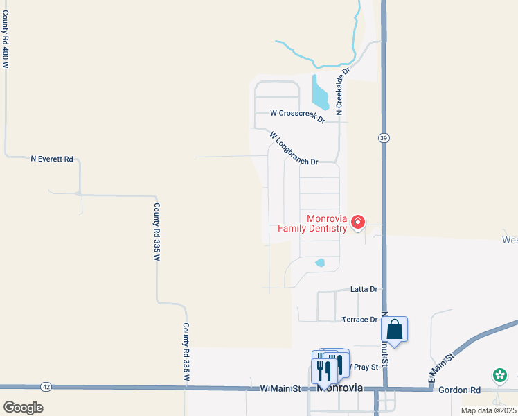 map of restaurants, bars, coffee shops, grocery stores, and more near 11214 North Sashing Way in Monrovia
