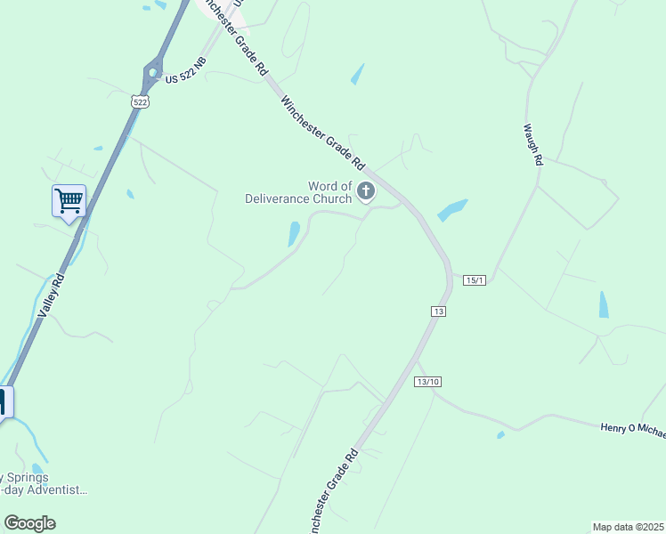 map of restaurants, bars, coffee shops, grocery stores, and more near 116 Harvest Drive in Berkeley Springs
