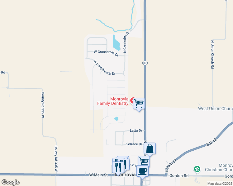 map of restaurants, bars, coffee shops, grocery stores, and more near 2971 West Hawanian Lane in Monrovia