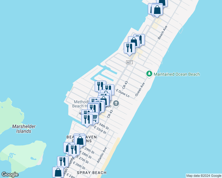map of restaurants, bars, coffee shops, grocery stores, and more near 12704 Long Beach Boulevard in Long Beach