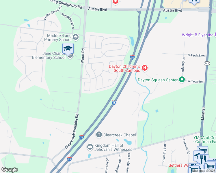 map of restaurants, bars, coffee shops, grocery stores, and more near Crimson in Montgomery County