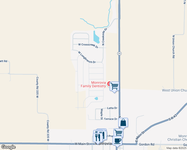 map of restaurants, bars, coffee shops, grocery stores, and more near 2971 West Hawanian Lane in Monrovia