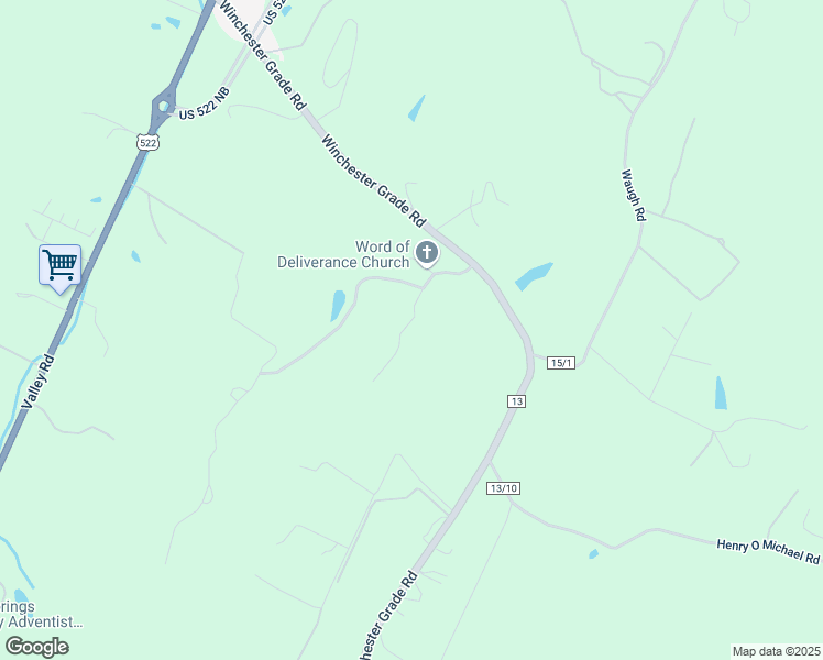 map of restaurants, bars, coffee shops, grocery stores, and more near 116 Harvest Drive in Berkeley Springs