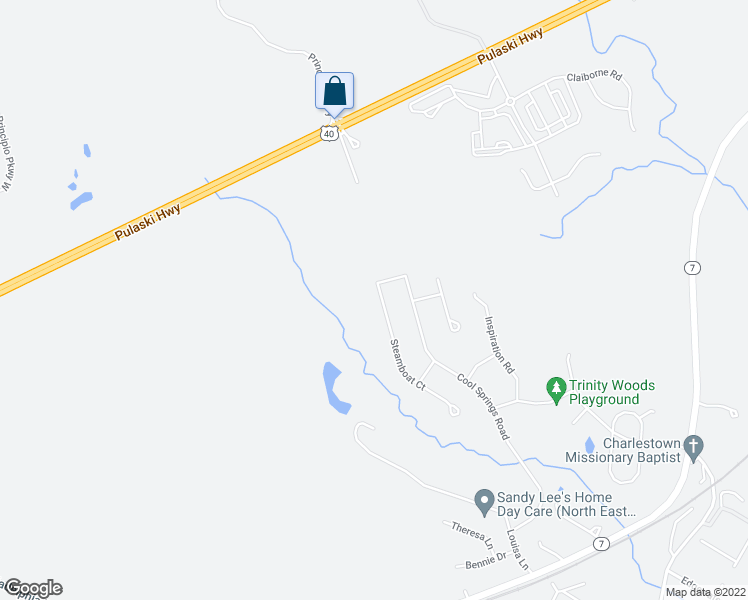 map of restaurants, bars, coffee shops, grocery stores, and more near 130 Steamboat Court in North East
