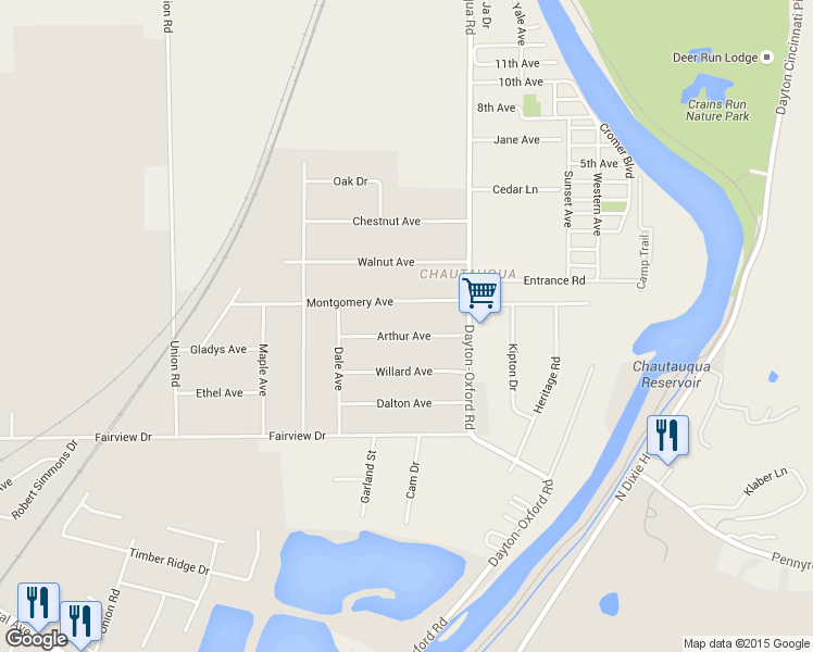 map of restaurants, bars, coffee shops, grocery stores, and more near 130 Arthur Ave in Carlisle