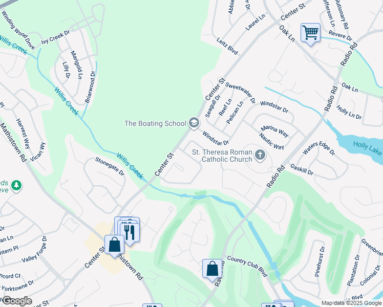 map of restaurants, bars, coffee shops, grocery stores, and more near 5 Timberline Drive in Little Egg Harbor Township