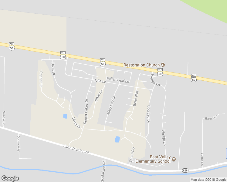 map of restaurants, bars, coffee shops, grocery stores, and more near 247 Mary Lou Lane in Fernley