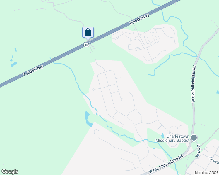 map of restaurants, bars, coffee shops, grocery stores, and more near 179 Cool Springs Road in North East