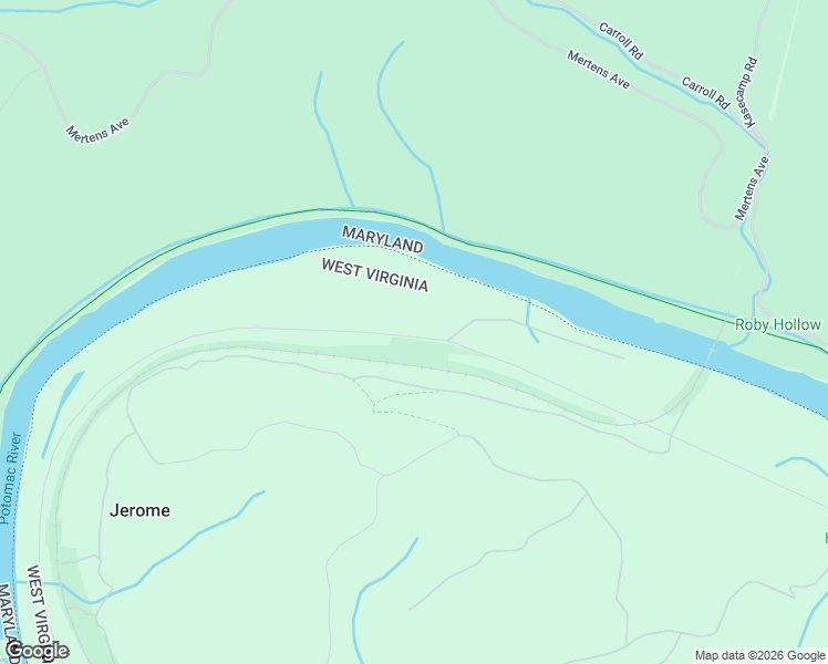 map of restaurants, bars, coffee shops, grocery stores, and more near Low Line Road in Great Cacapon