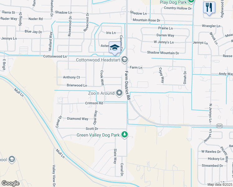 map of restaurants, bars, coffee shops, grocery stores, and more near 1061 Greenbrook Place in Fernley