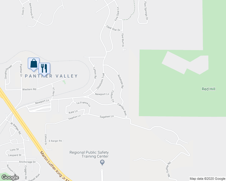 map of restaurants, bars, coffee shops, grocery stores, and more near Collins Circle in Reno