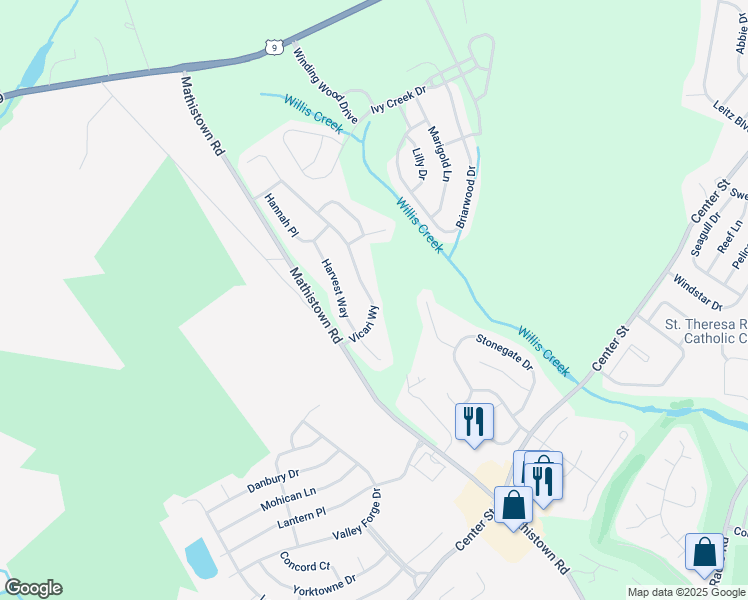 map of restaurants, bars, coffee shops, grocery stores, and more near 23 Vacari Way in Little Egg Harbor Township