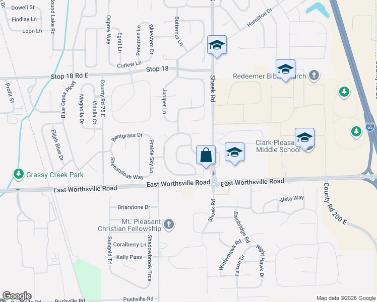 map of restaurants, bars, coffee shops, grocery stores, and more near 1123 Central Park Boulevard West in Greenwood