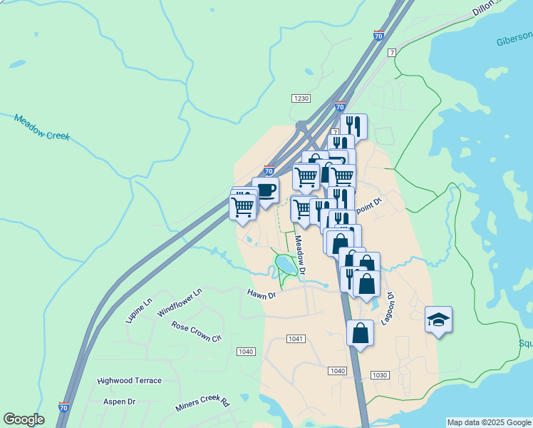 map of restaurants, bars, coffee shops, grocery stores, and more near 182 Lusher Court in Frisco