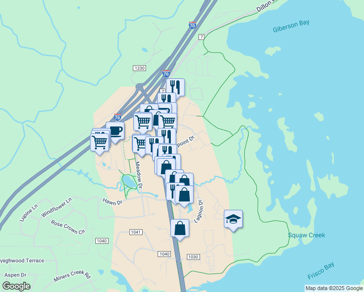 map of restaurants, bars, coffee shops, grocery stores, and more near 720 Lakepoint Drive in Frisco