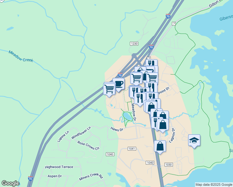 map of restaurants, bars, coffee shops, grocery stores, and more near 182 Lusher Court in Frisco