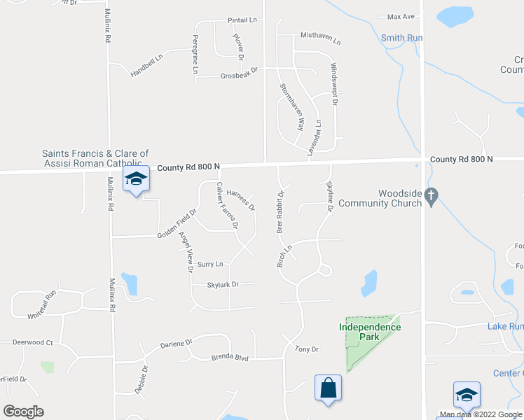 map of restaurants, bars, coffee shops, grocery stores, and more near 5584 Harness Drive in Greenwood