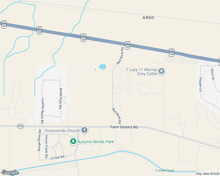 map of restaurants, bars, coffee shops, grocery stores, and more near 1060 Red Rock Rd in Fernley