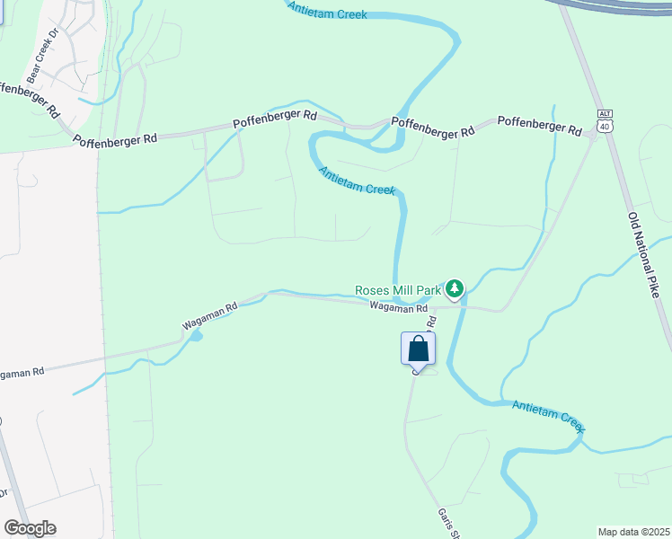 map of restaurants, bars, coffee shops, grocery stores, and more near 18854 Wagaman Road in Hagerstown