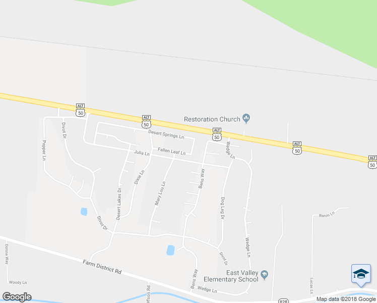 map of restaurants, bars, coffee shops, grocery stores, and more near 298 Fallen Leaf in Fernley