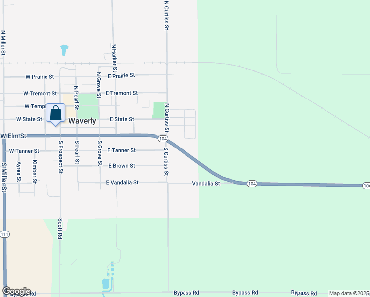 map of restaurants, bars, coffee shops, grocery stores, and more near in Waverly