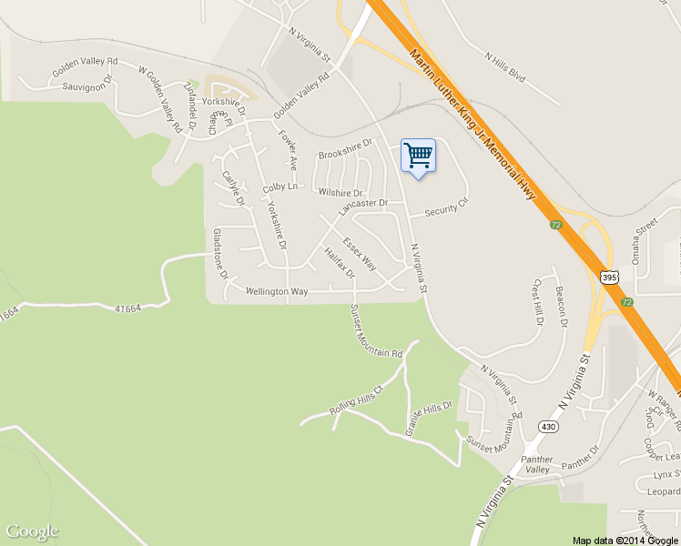 map of restaurants, bars, coffee shops, grocery stores, and more near 7525 Cobb Circle in Reno