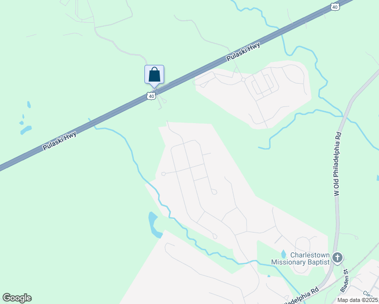 map of restaurants, bars, coffee shops, grocery stores, and more near 186 Cool Springs Road in North East
