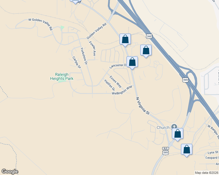map of restaurants, bars, coffee shops, grocery stores, and more near 7525 Cobb Circle in Reno