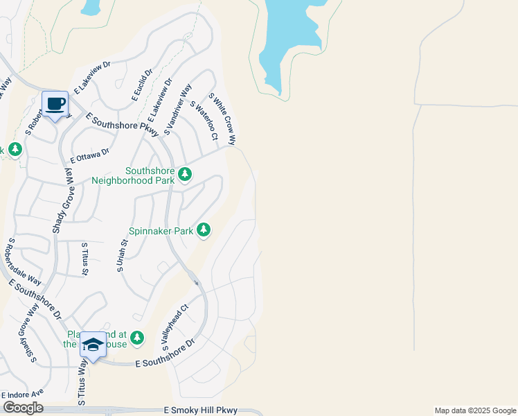map of restaurants, bars, coffee shops, grocery stores, and more near Perimeter Trail in Aurora