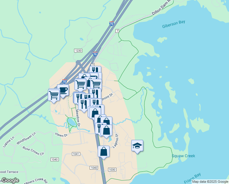 map of restaurants, bars, coffee shops, grocery stores, and more near 921 Lakepoint Circle in Frisco