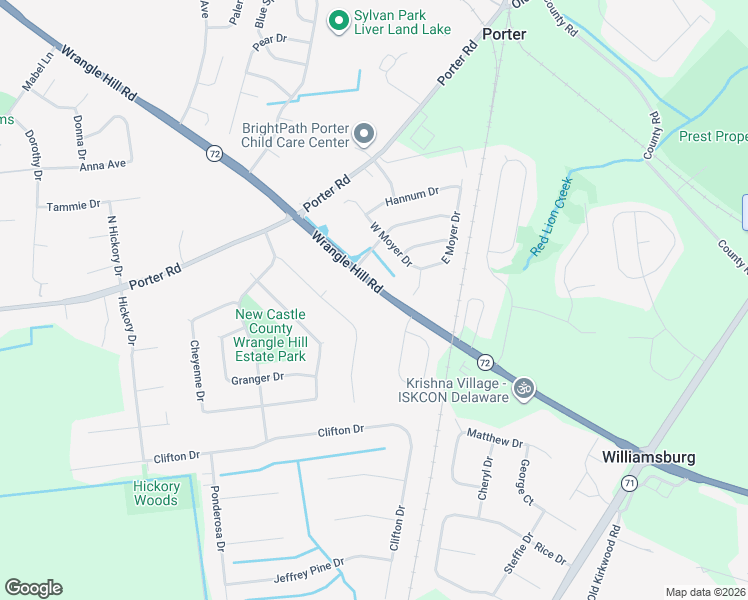 map of restaurants, bars, coffee shops, grocery stores, and more near 3205 Wrangle Hill Road in Bear