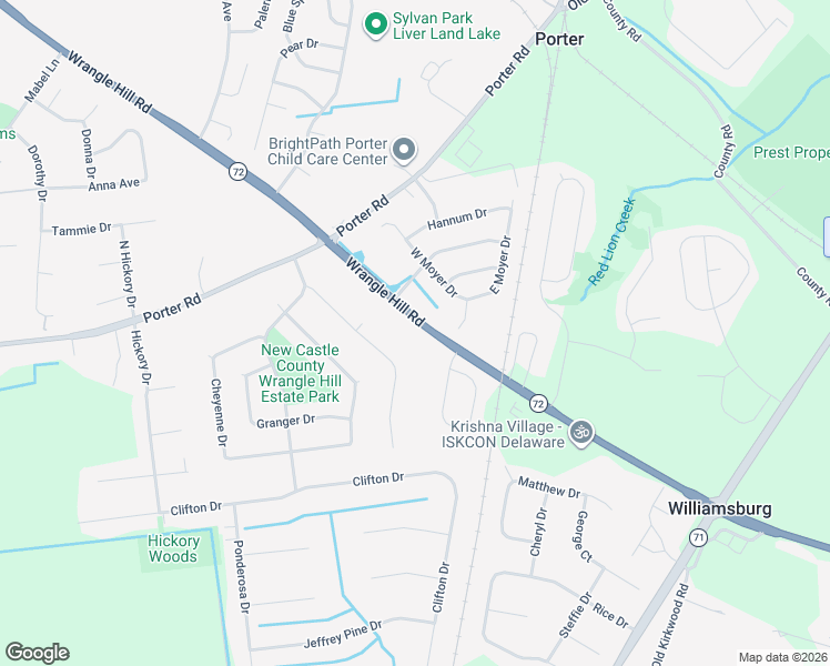 map of restaurants, bars, coffee shops, grocery stores, and more near 3205 Wrangle Hill Road in Bear