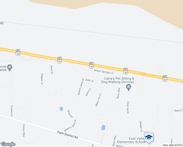 map of restaurants, bars, coffee shops, grocery stores, and more near 1087 Dixie Lane in Fernley