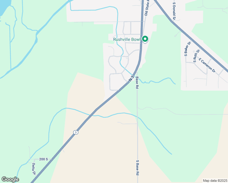 map of restaurants, bars, coffee shops, grocery stores, and more near 1471 Indiana 3 in Rushville
