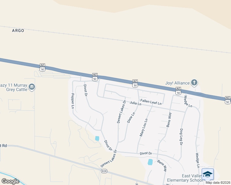 map of restaurants, bars, coffee shops, grocery stores, and more near 205 Poppy Hills Drive in Fernley