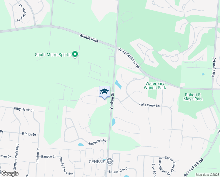 map of restaurants, bars, coffee shops, grocery stores, and more near 10785 Yankee Street in Montgomery County